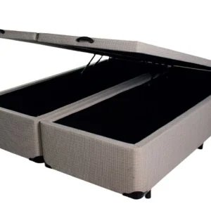 1 Box Baú King 193x203x36 Jacquard Bege Luckspuma