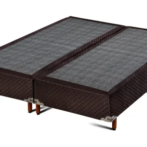 1 Box Queen 158X198X25 Marrom Tabaco Polar