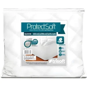 1 Protetor Colchão Queen 160X200X35 Impermeável Trisoft