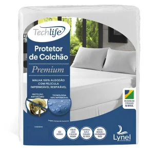 1 Protetor Colchão Solteiro Impermeável Laminado Malha Lynel