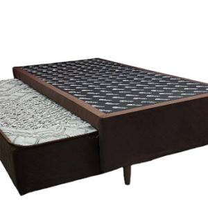 cama box solteiro com cama auxiliar 88x188 bibox porto design aberta sem o colchão